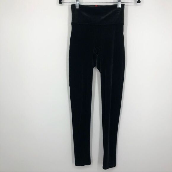 Spanx Velvet Leggings Womens XS Black Style 2070 - Picture 3 of 9